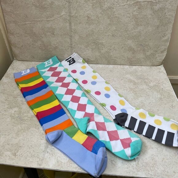 NEW WITHOUT TAGS‎ THREE PAIR OF WILD KNEE SOX - Picture 1 of 4